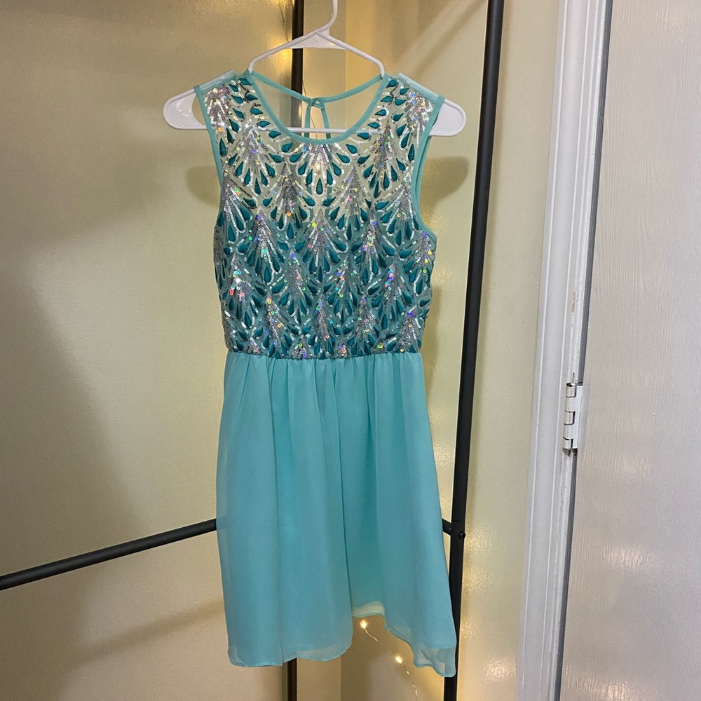 Blue homecoming dress